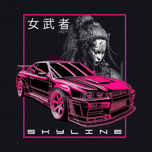 Skyline Japanese Girl Warrior by Kid Relic